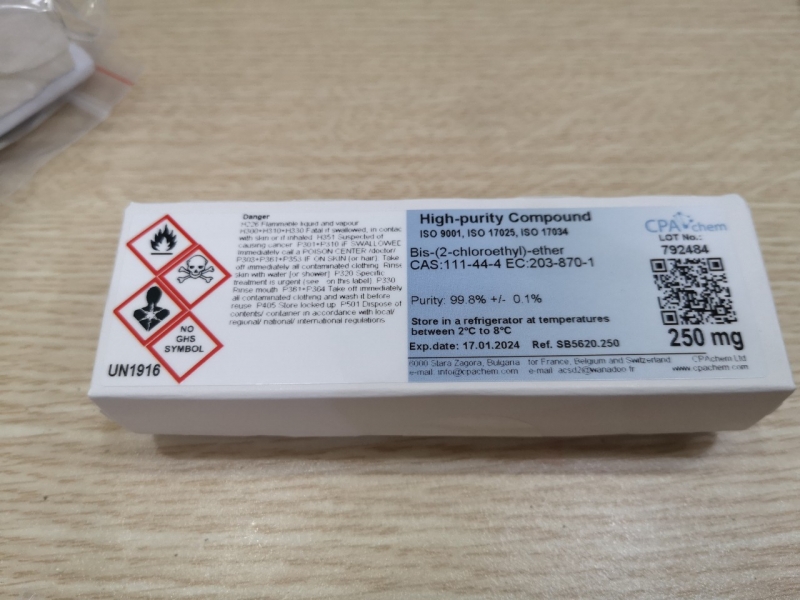 Chất chuẩn Bis-(2-chloroethyl)-ether CAS:111-44-4 EC:203-870-1, hãng CPAchem, Bungari