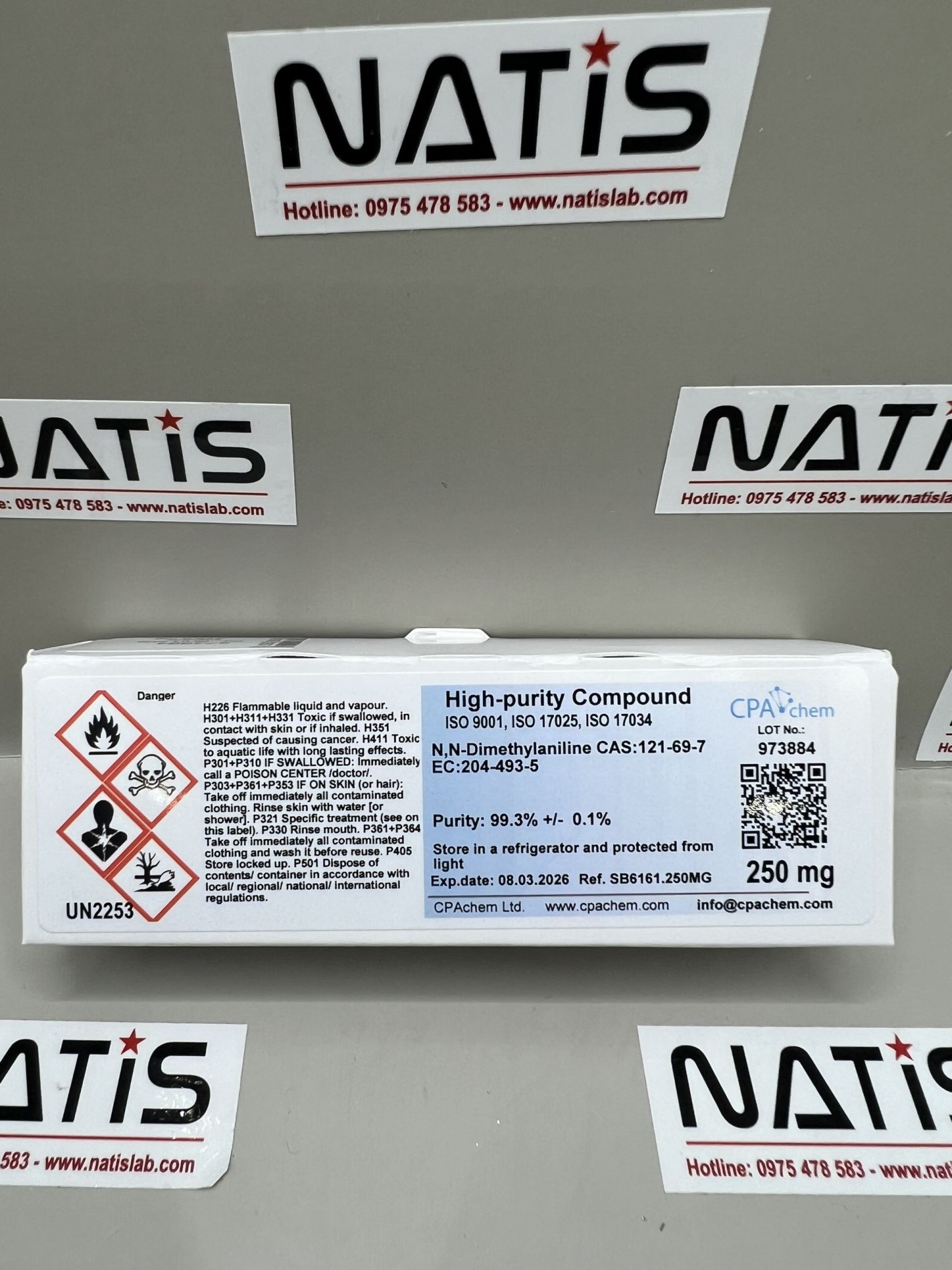 Chất chuẩn N,N-Dimethylaniline CAS:121-69-7 EC:204-493-5, hãng CPAchem, Bungari