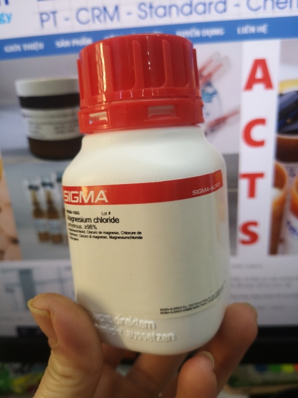 Magnesium chloride anhydrous, ≥98%, hãng Sigma
