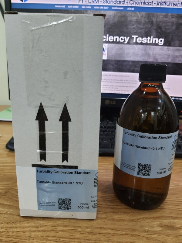 Dung dịch chuẩn Độ đục <0.1 NTU - Turbidity Standard <0.1 NTU, chai 500mL, hãng CPAchem, Bungari