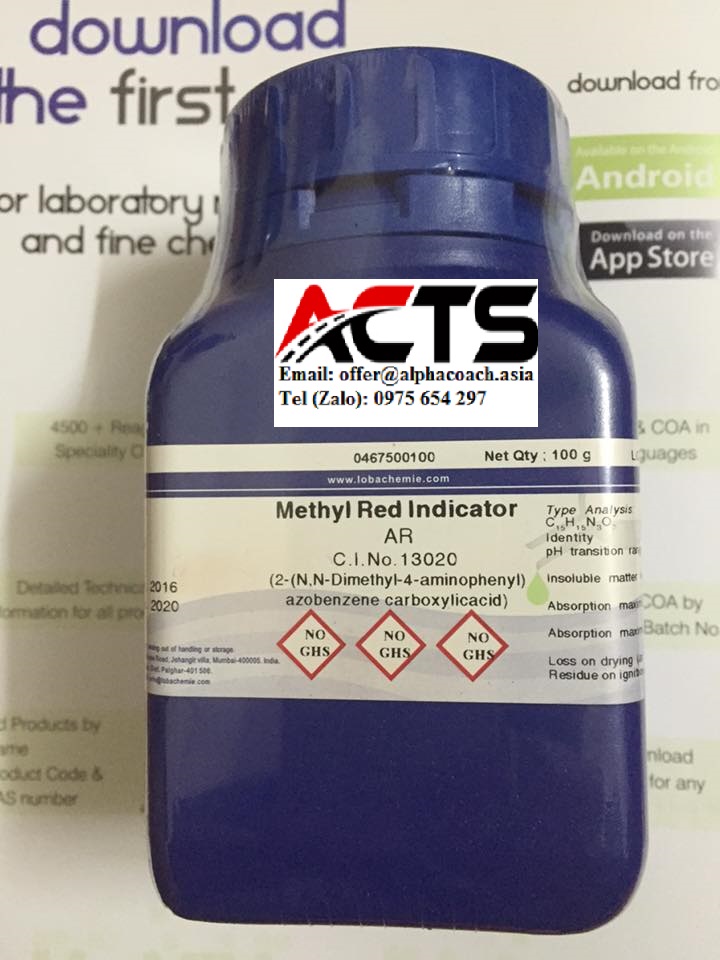 METHYL RED INDICATOR, Ấn Độ