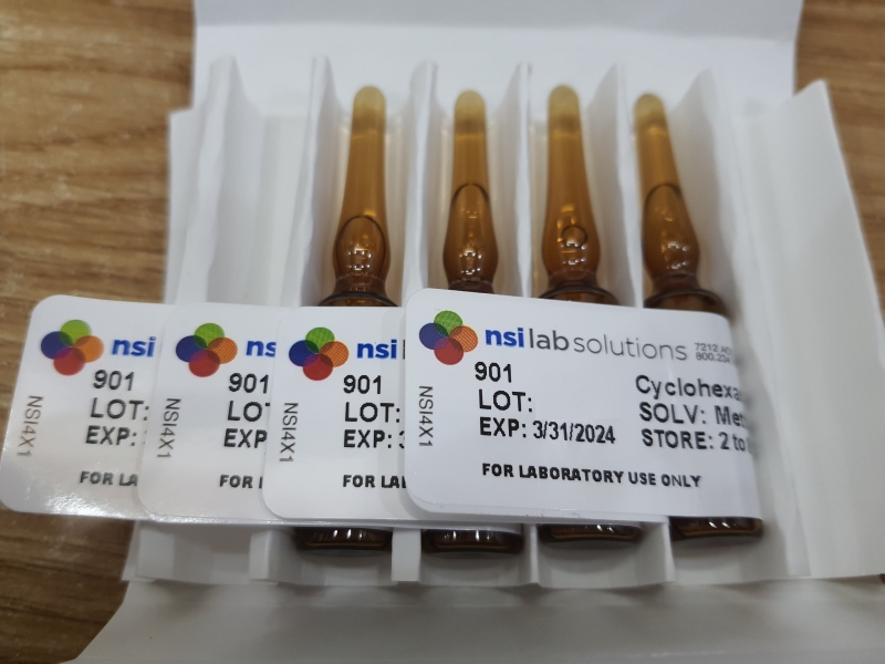 Dung dịch chuẩn Cyclohexane  CAS# 110-82-7 2000 ug/mL in Methanol, hãng NSI, Mỹ