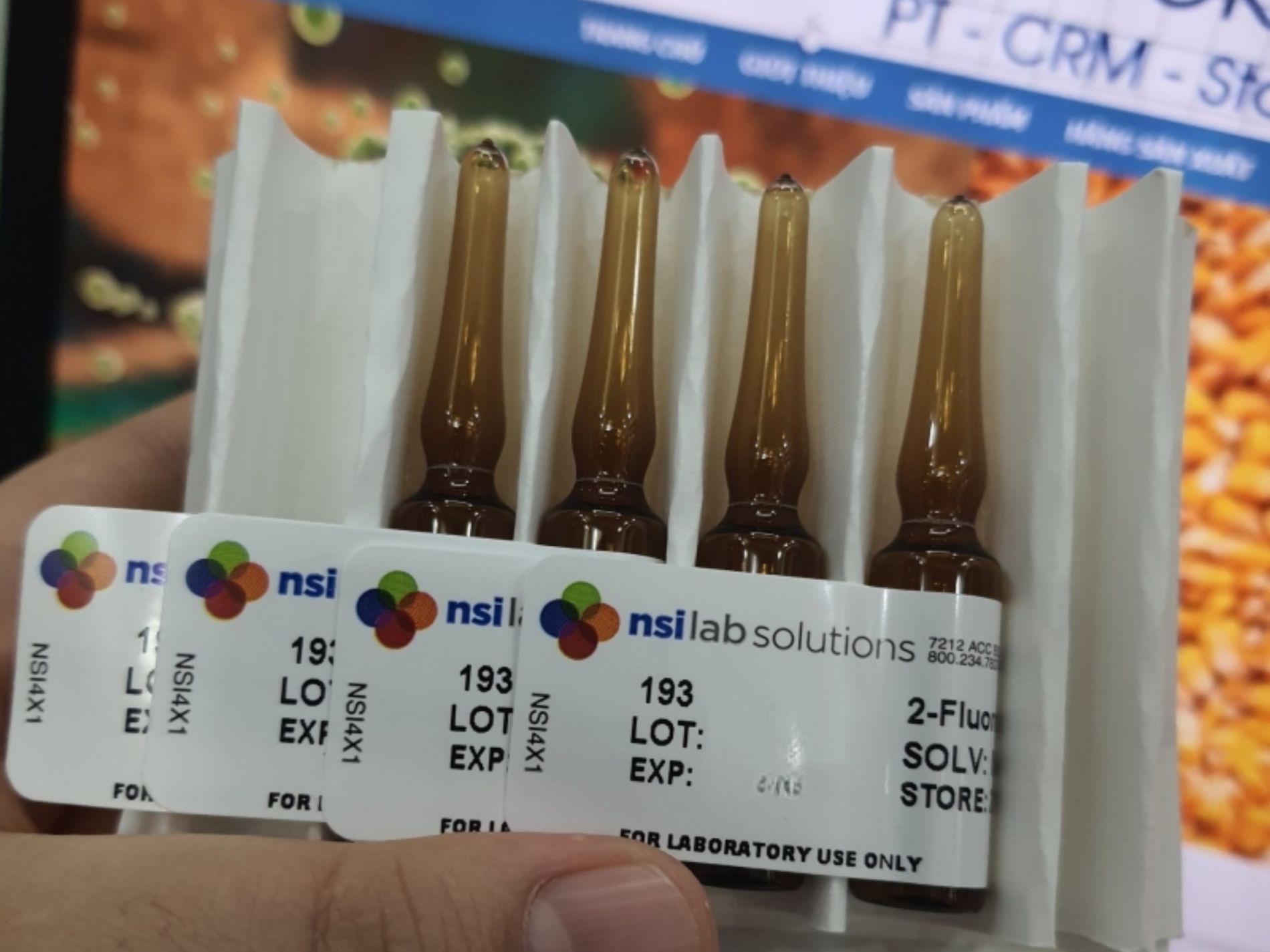 Dung dịch chuẩn 2-Fluorophenol  CAS# 367-12-4 nồng độ 2000 ug/mL in Methylene Chloride, hãng NSI, Mỹ