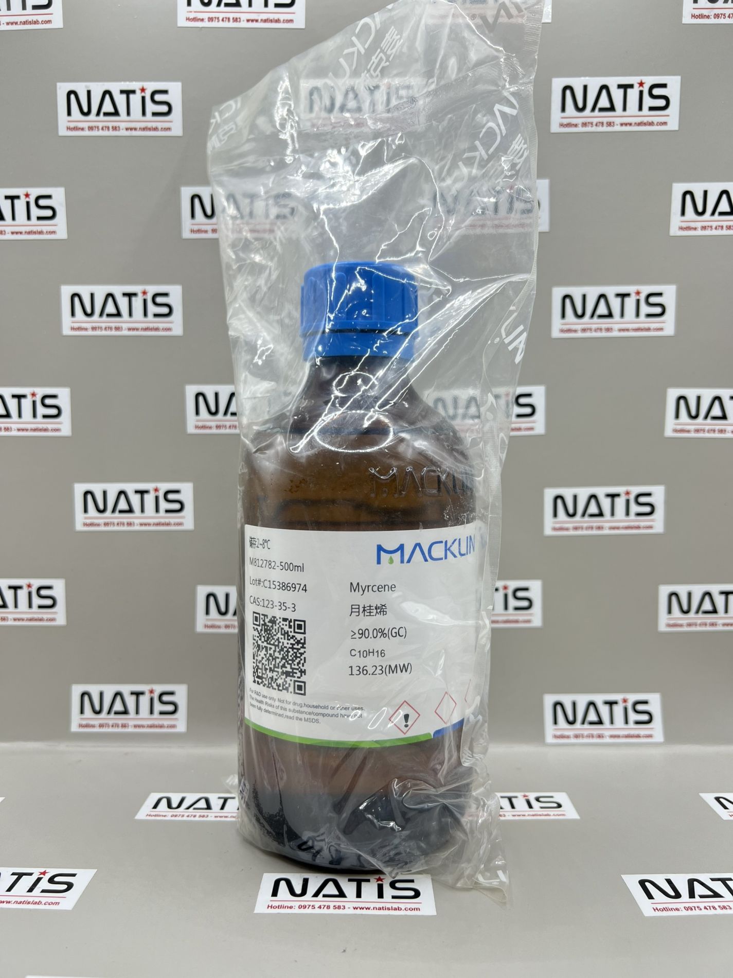 Myrcene ≥90.0%(GC), hãng Macklin - TQ