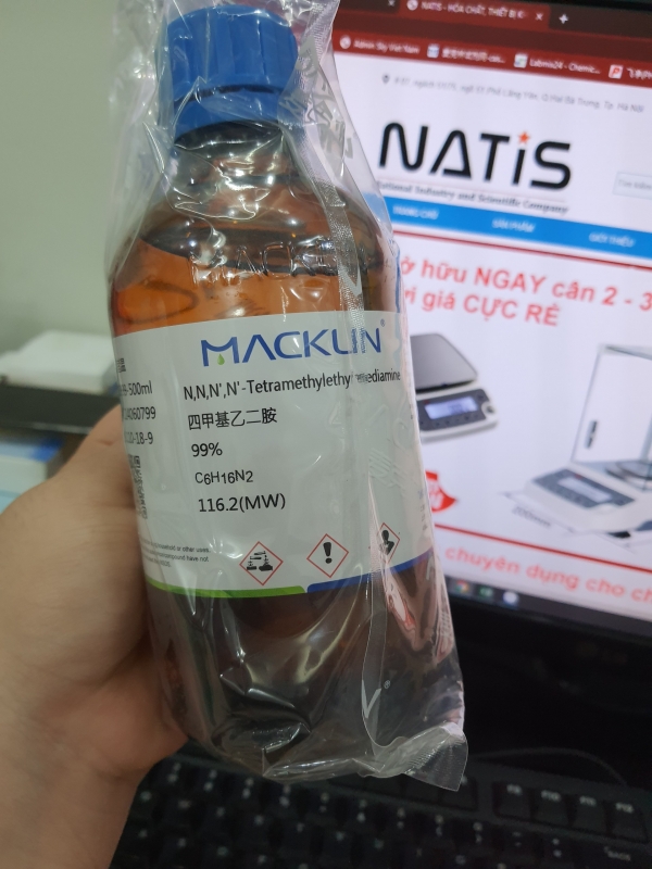 N,N,N ,N -Tetramethylethylenediamine, chai 500mL, Macklin - TQ