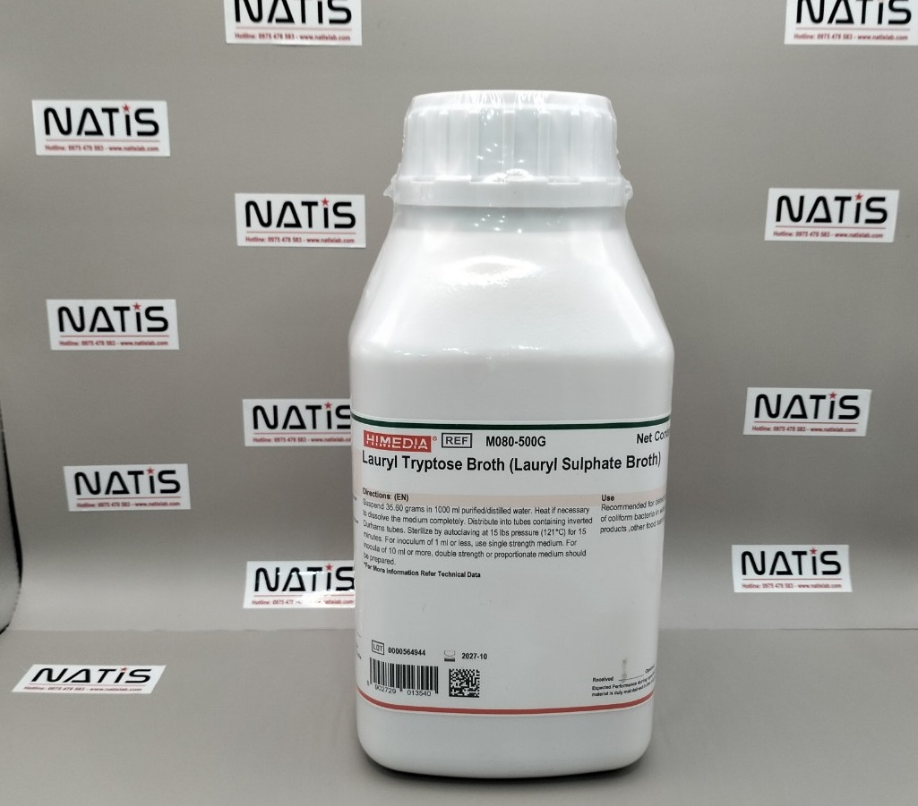 Lauryl Tryptose Broth (Lauryl Sulphate Broth), mã M080-500G, hãng Himedia - Ấn Độ