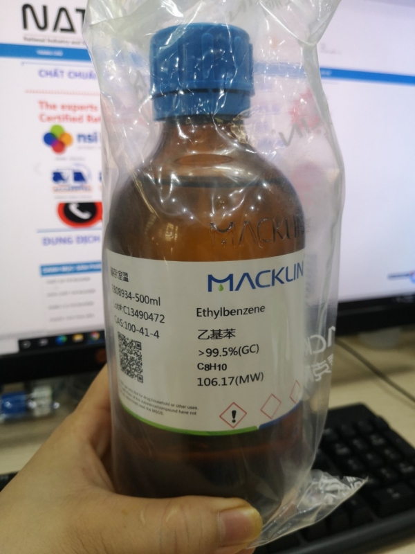 Ethylbenzene >99.5%(GC), hãng Makclin - TQ