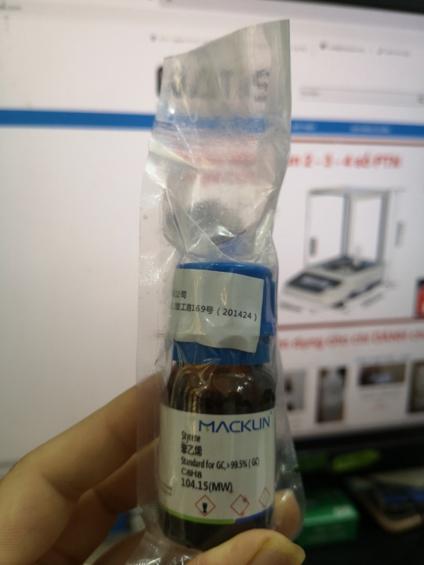 Styrene Standard for GC,>99.5%（GC), hãng Macklin - TQ