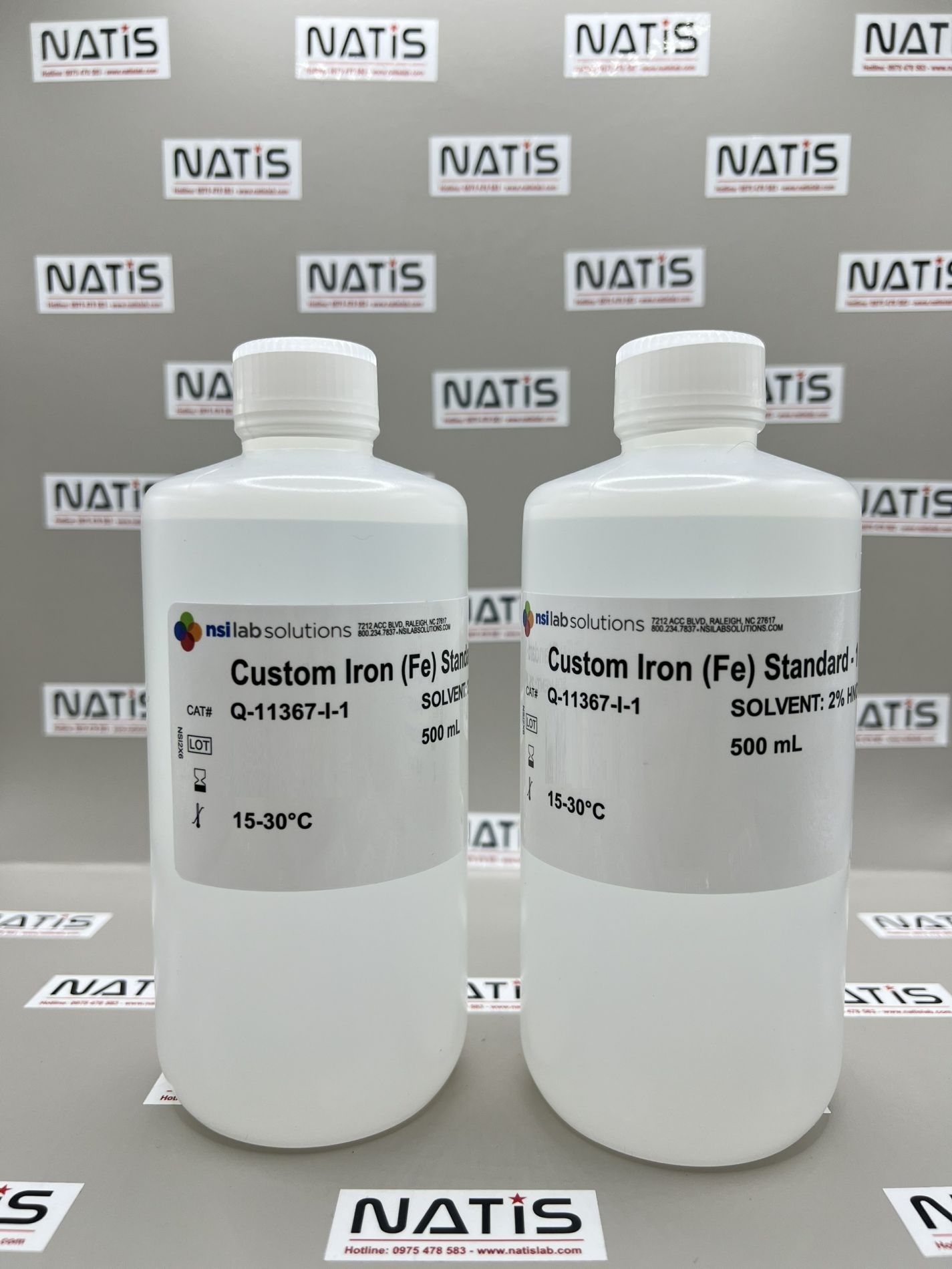 Dung dịch chuẩn Sắt (Fe) 1mg/L, chai 500mL, hãng NSI, Mỹ