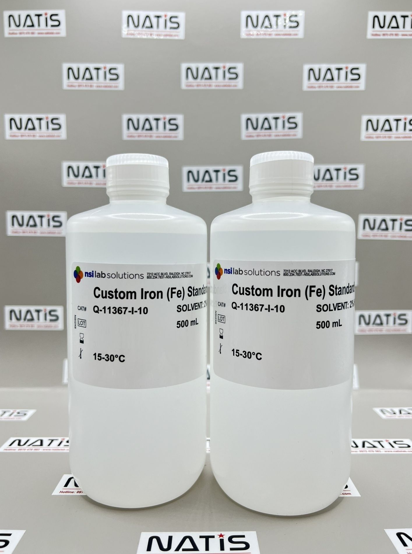 Dung dịch chuẩn Sắt (Fe) 10mg/L, chai 500mL, hãng NSI, Mỹ