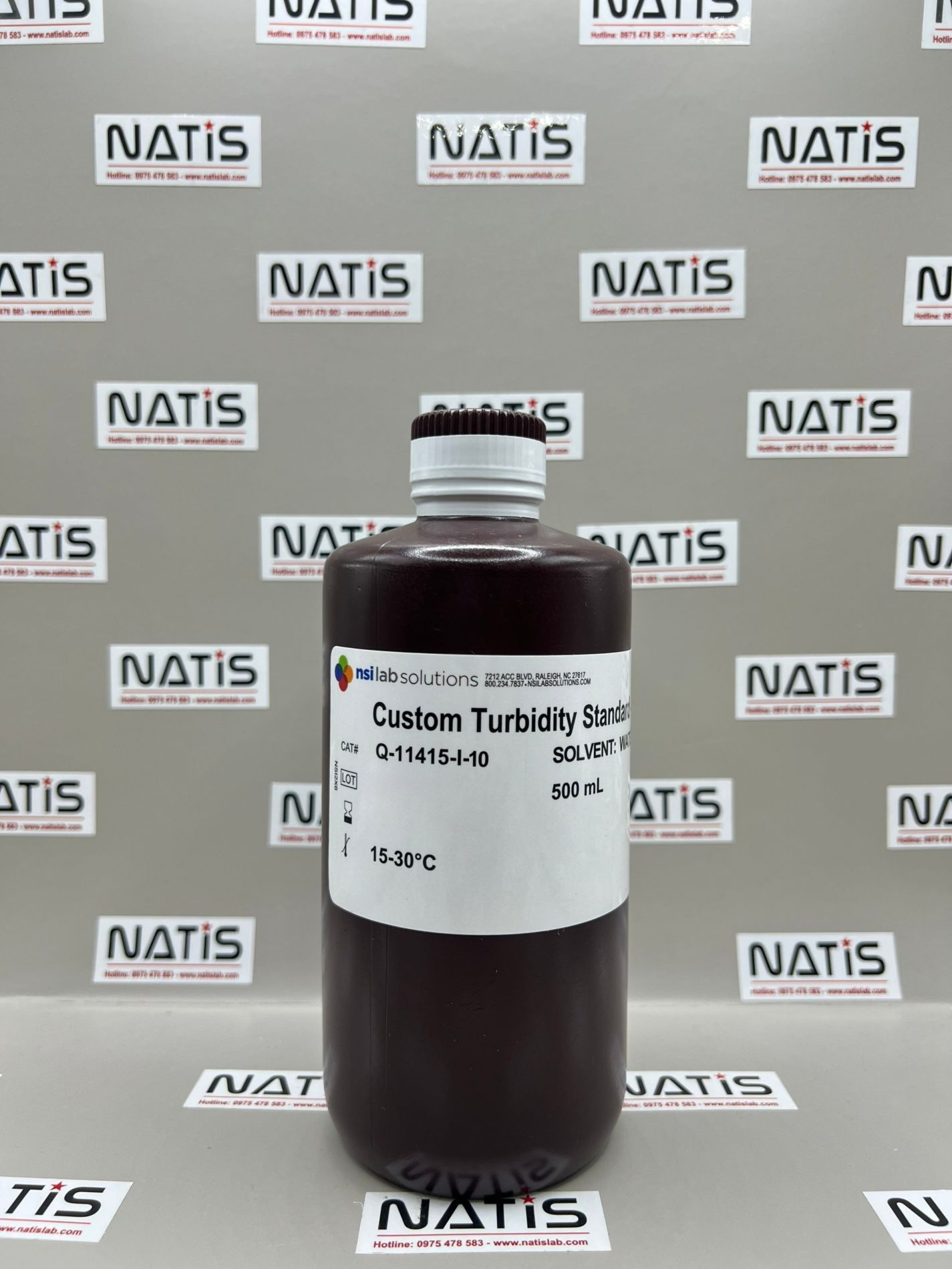 Dung dịch chuẩn Độ đục 10 NTU, chai 500mL, hãng NSI, Mỹ