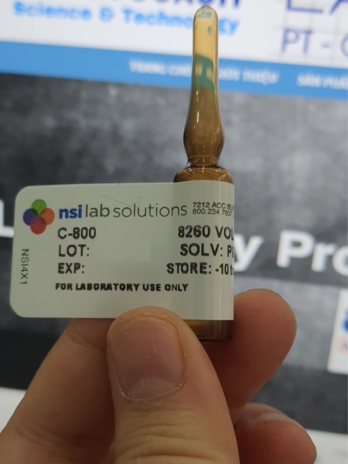 Dung dịch chuẩn VOC 84 thành phần (8260), mã C-800, lọ 1.5ml, hãng NSI, Mỹ
