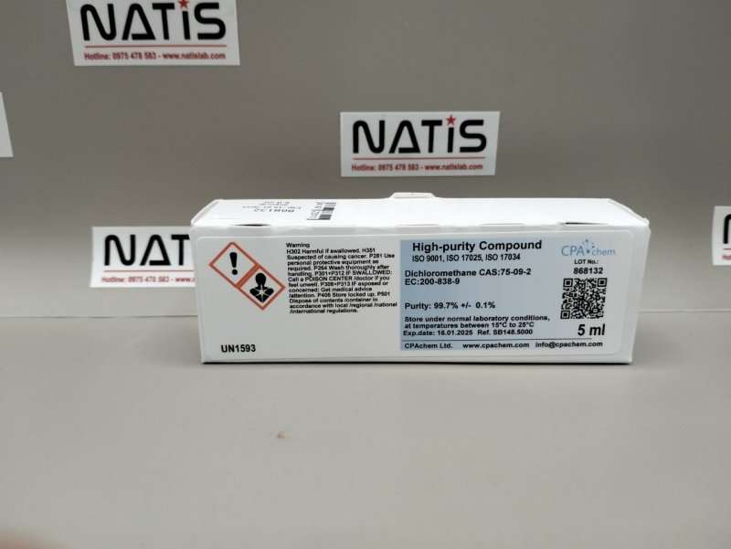 Chất chuẩn Dichloromethane CAS:75-09-2 EC:200-838-9, hãng CPAchem, Bungari