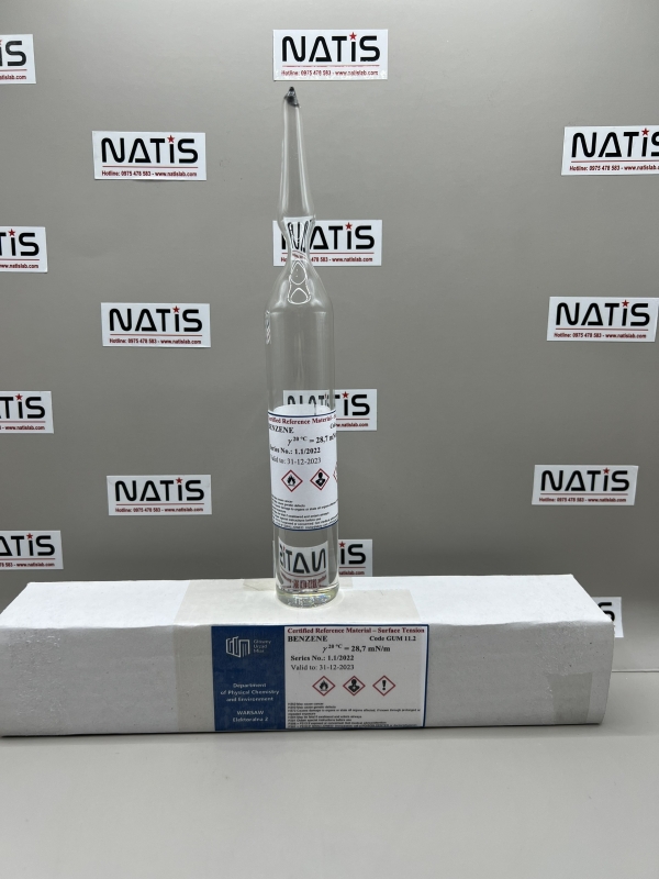 Mẫu chuẩn (#CRM) - SỨC CĂNG BỀ MẶT - Benzene (CAS 71-43-2) - Surface tension, lọ 30ml
