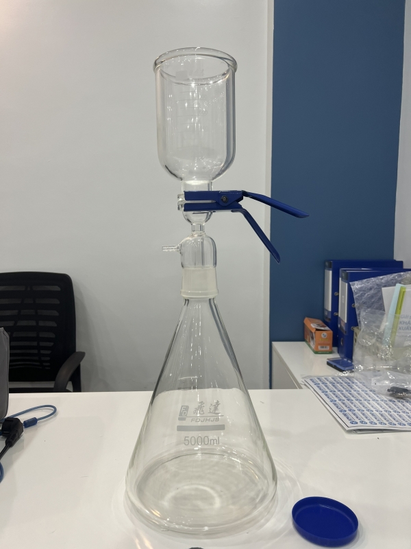 Bộ lọc hút chân không 1 nhánh, phễu 1000mL, bình hứng 5000mL, TQ