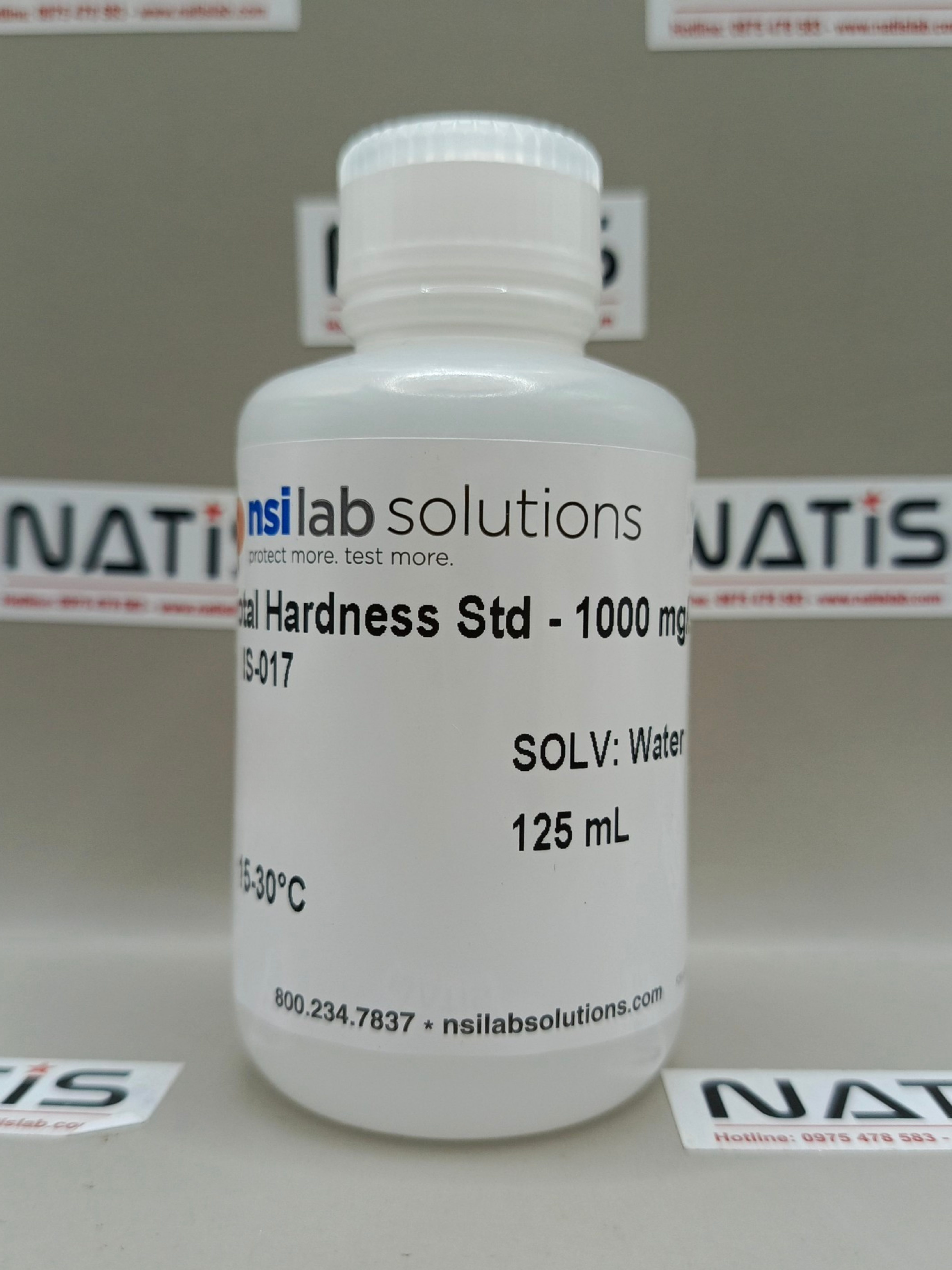 Dung dịch chuẩn Tổng độ cứng - Total Hardness CRM, 1000mg/L, mã IS-017-125, hãng NSI, Mỹ