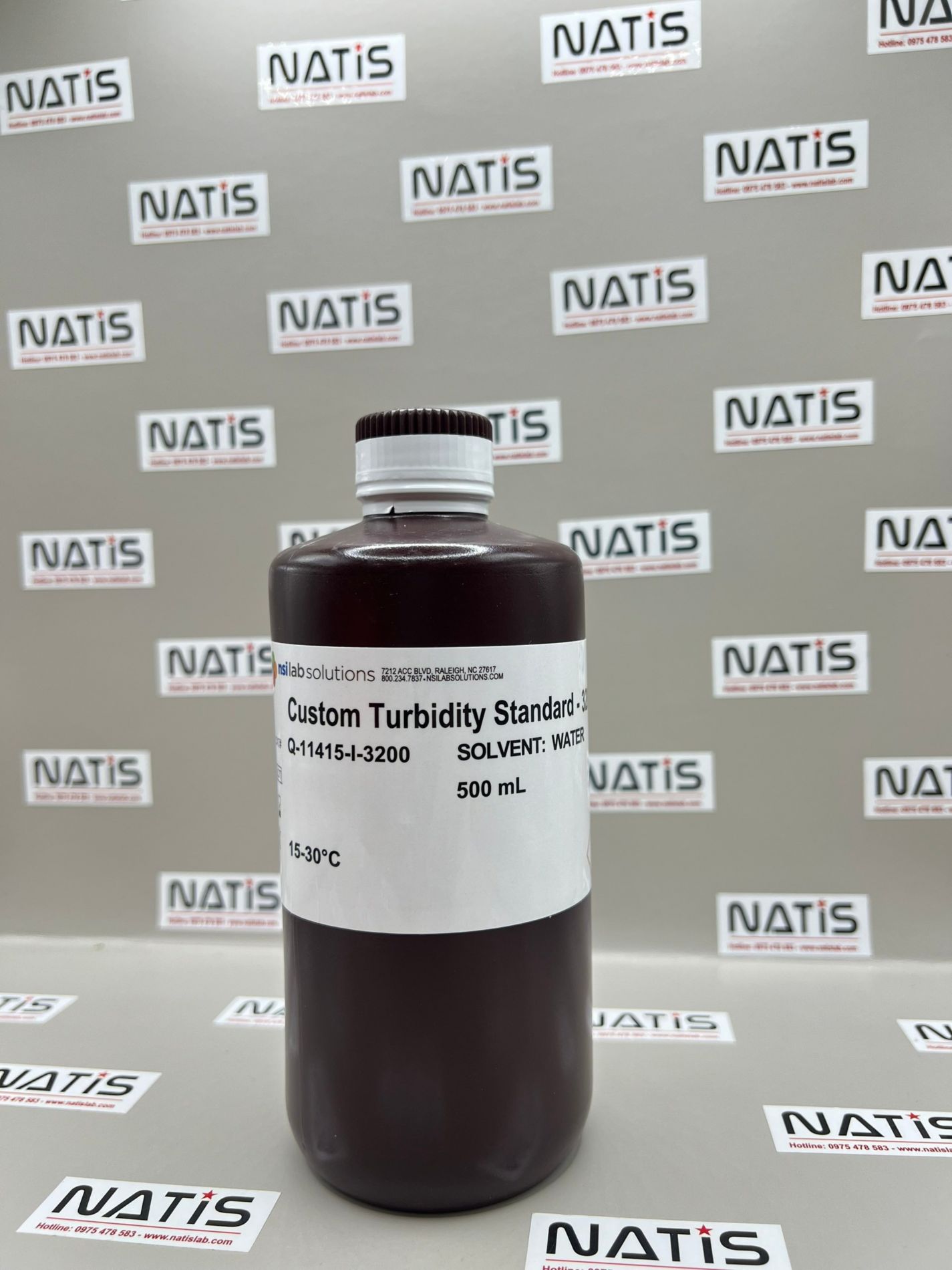 Dung dịch chuẩn Độ đục 3200 NTU, chai 500mL, hãng NSI, Mỹ