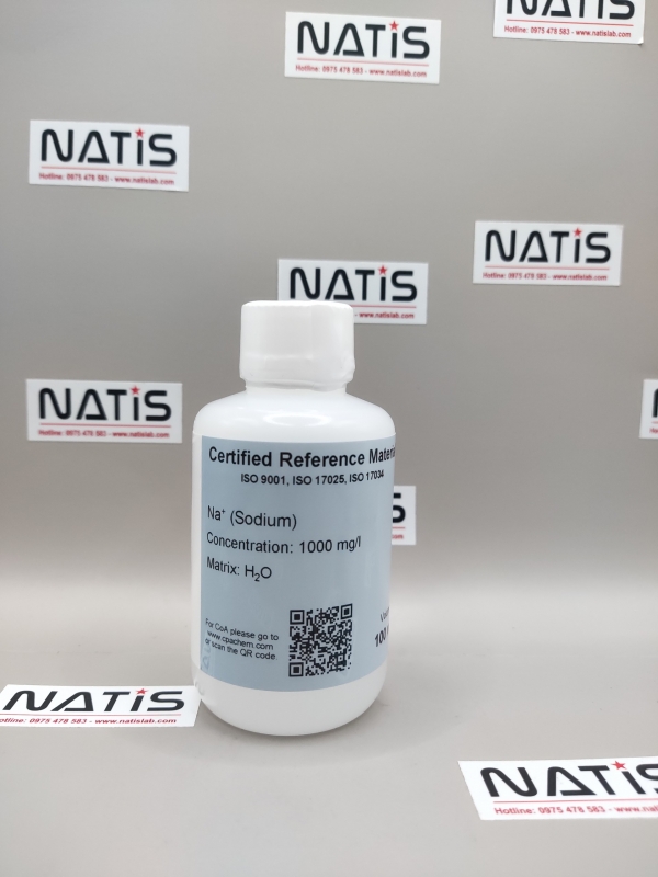 Dung dịch chuẩn IC - Sodium (Na+) 1000 mg/l, mã H010.W.L1, chai 100mL, hãng CPAchem, Bungari