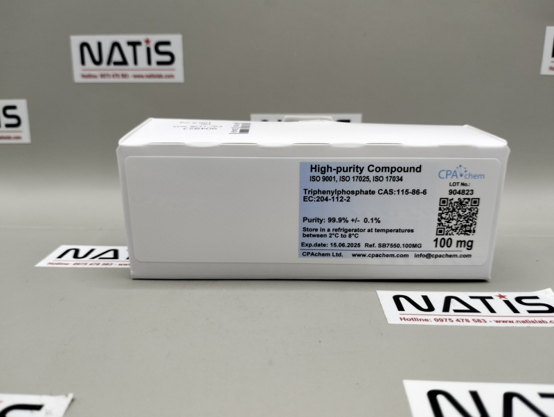 Chất chuẩn Triphenylphosphate CAS:115-86-6 EC:204-112-2, mã SB7550.100MG, hãng CPAchem - Bungari