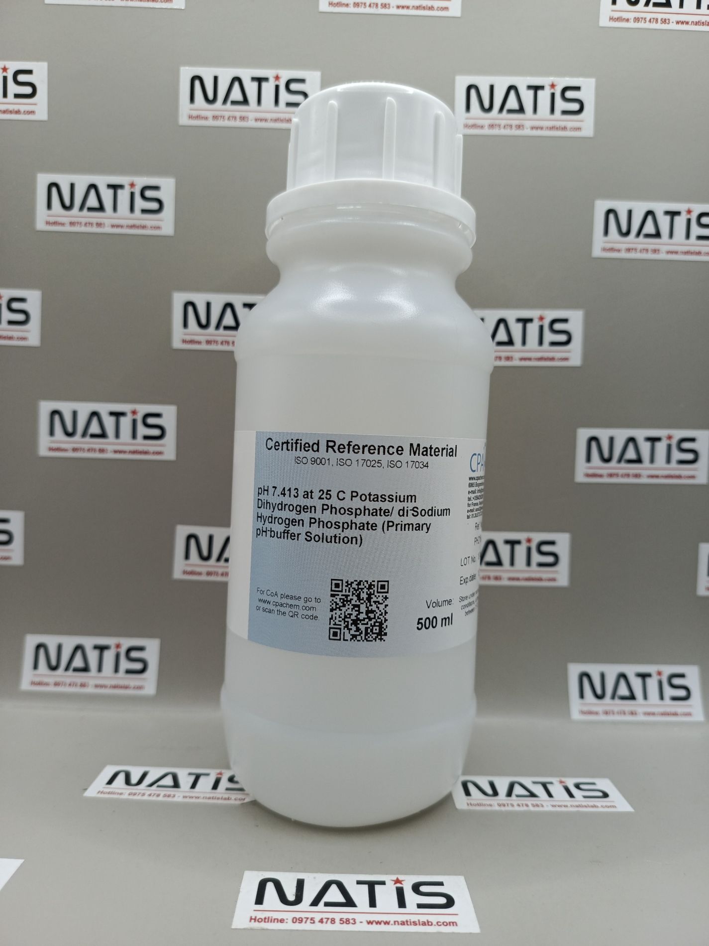 Dung dịch chuẩn pH 7.413 Primary pH-buffer Solution), mã PH218.L5, hãng CPAchem - Bungari