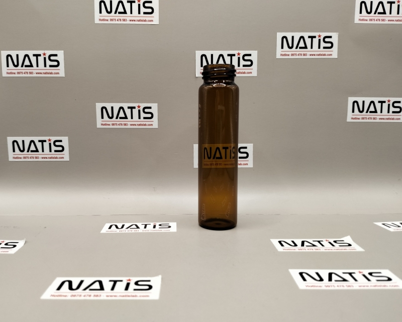 Vial nâu 50mL nắp vặn đen, 100 cái/ hộp, TQ