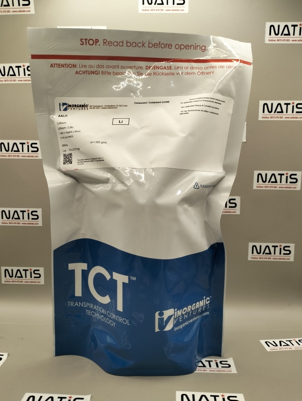 Dung dịch chuẩn Lithium (Li) 1000ug/mL, mã AALI1, chai 500ml, hãng IV, Mỹ