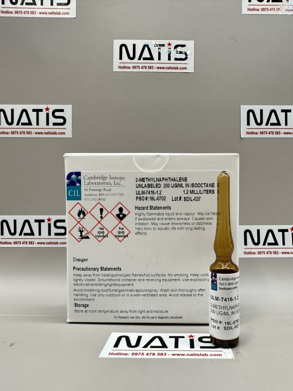 Dung dịch chuẩn 2-METHYLNAPHTHALENE UNLABELED 200 UG/ML IN ISOOCTANE, mã ULM-7416-1.2, hãng CIL - Mỹ