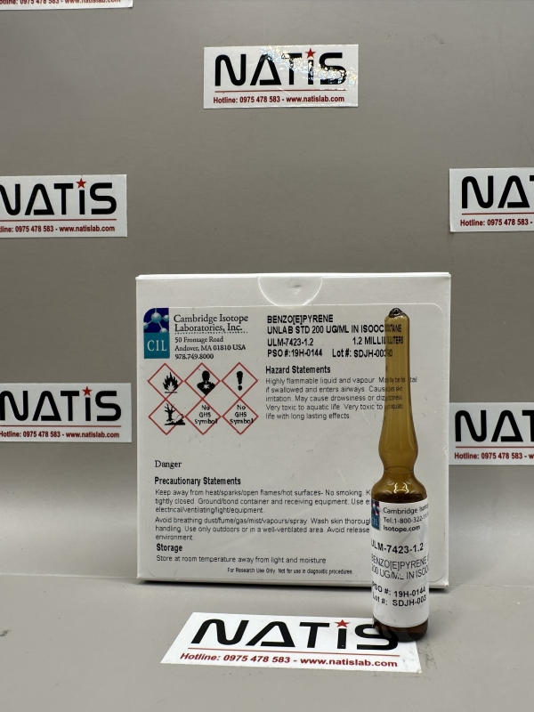 Dung dịch chuẩn BENZO[E]PYRENE UNLABELED STANDARD 200 UG/ML IN ISOOCTANE, mã ULM-7423-1.2, hãng CIL - Mỹ