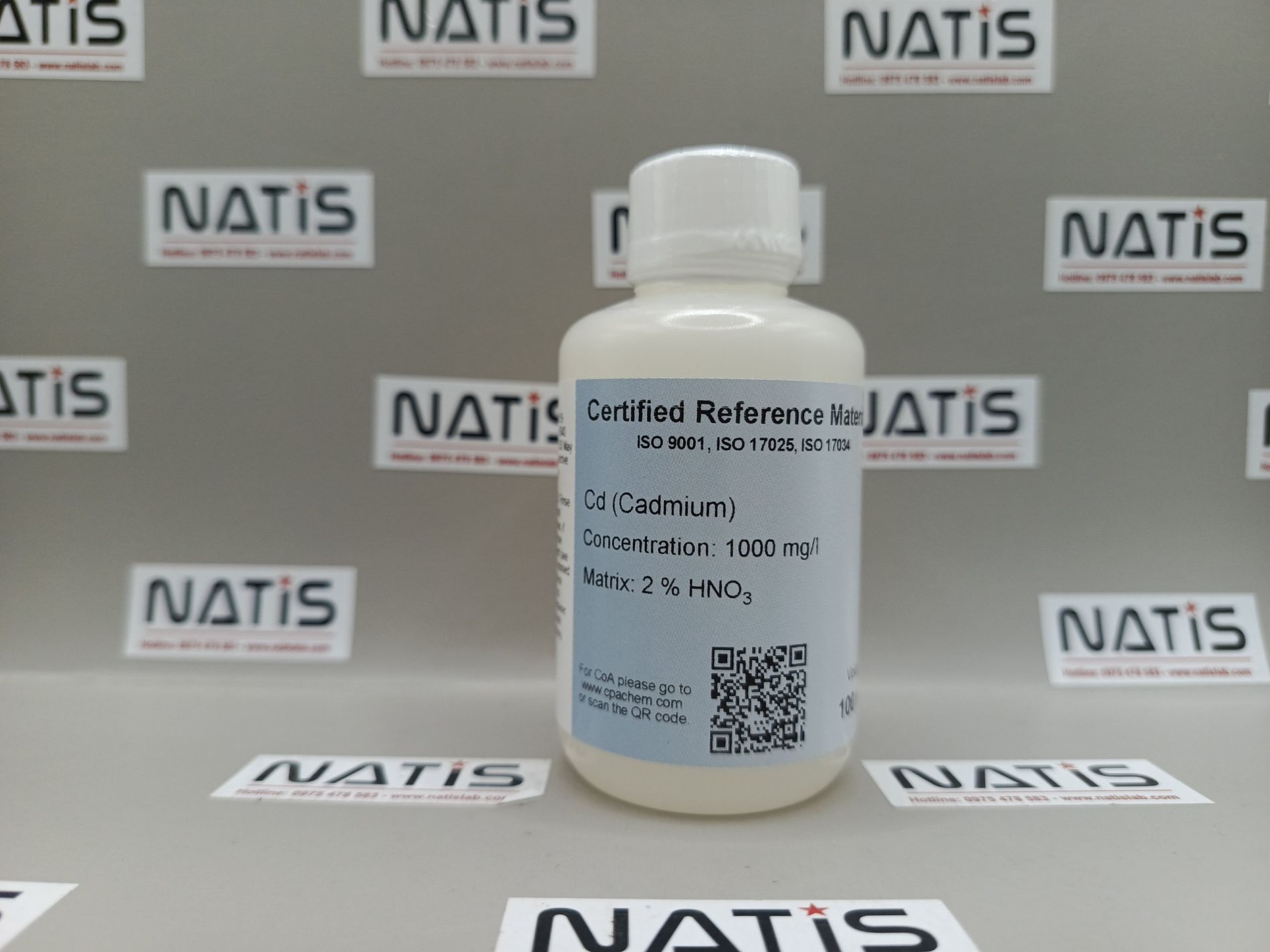 Dung dịch chuẩn ICP - Cadmium Cd - 1000 mg/l, mã C010.2NP.L1, hãng CPAchem - Bungari