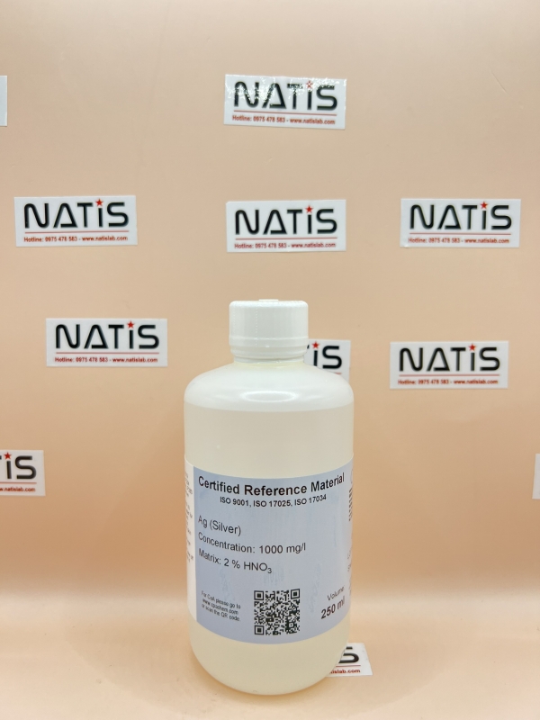 Dung dịch chuẩn ICP - Silver (Ag) 1000mg/L, mã C001.2NP.L25, hãng CPAchem - Bungari