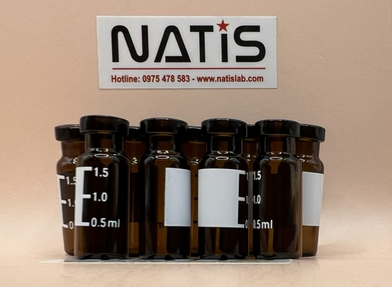 Autosampler Vial - Lọ đựng mẫu 2mL màu nâu, nắp dập, mã C0000019, hãng ALWSCI - TQ (Lọ sắc ký - vial sắc ký)