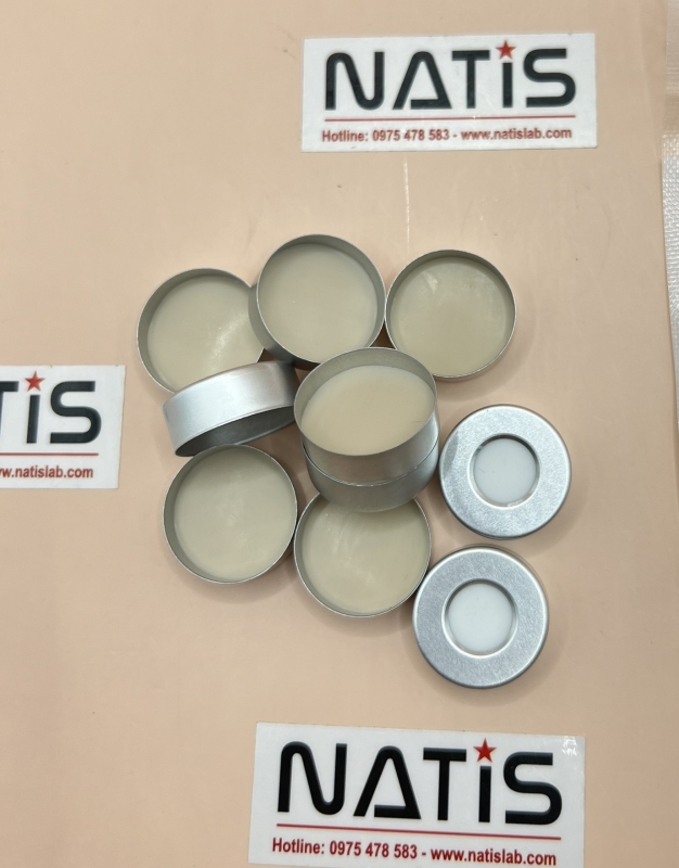 Nắp dập nhôm kèm septa 20mm cho lọ sắc ký, mã C0000196, hãng ALWSCI - TQ (nắp lọ sắc ký - nắp vial sắc ký)