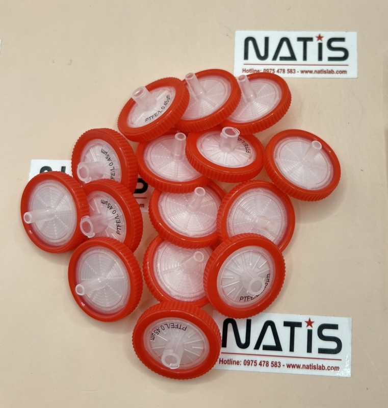 Đầu lọc PTFE (hydrophilic) cỡ lỗ 0.45um, đường kính 25mm, mã C0000645, hãng ALWSCI - TQ