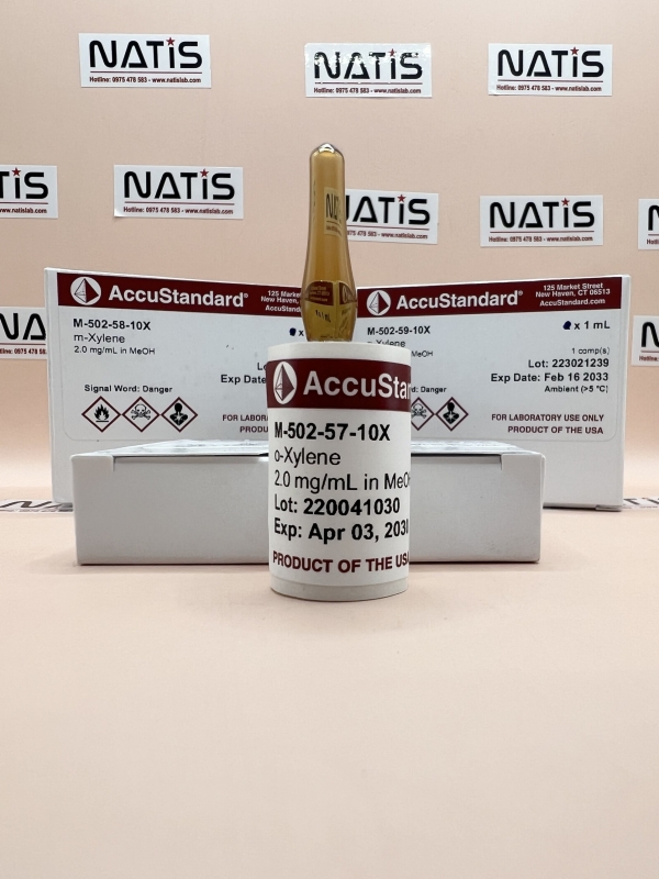 Dung dịch chuẩn o-Xylene [CAS# 95-47-6] 2.0 mg/mL in MeOH, mã M-502-57-10X, lọ 1mL, hãng AccuStandard - Mỹ