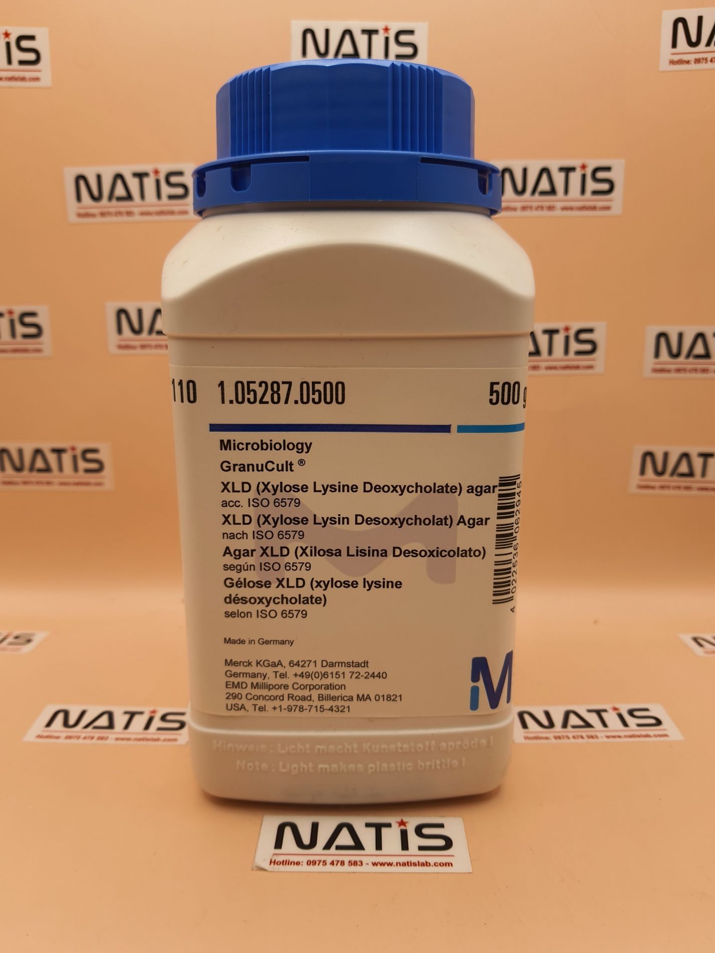 XLD (Xylose Lysine Deoxycholate) agar, Merck