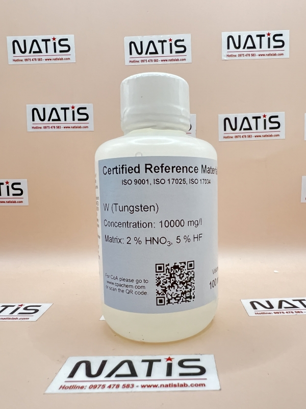 Dung dịch chuẩn ICP - Tungsten W - 10 g/l, mã C166.2N5FP.L1, hãng CPAchem, Bungari