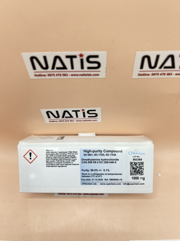 Chất chuẩn Dimethylamine hydrochloride CAS:506-59-2 EC:208-046-5, mã SB59920.1G, hãng CPAchem, Bungari