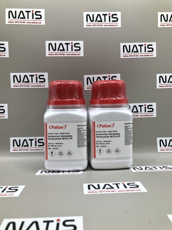 Hóa chất AMMONIUM MOLYBDATE TETRAHYDRATE 99.3% AR, hãng Pallav - Ấn Độ