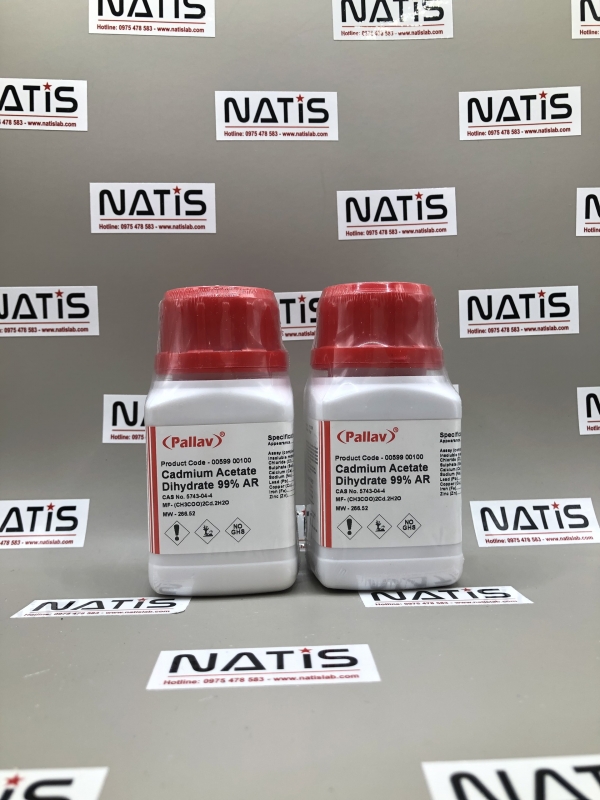 Hóa chất CADMIUM ACETATE DIHYDRATE 99% AR, hãng Pallav - Ấn Độ