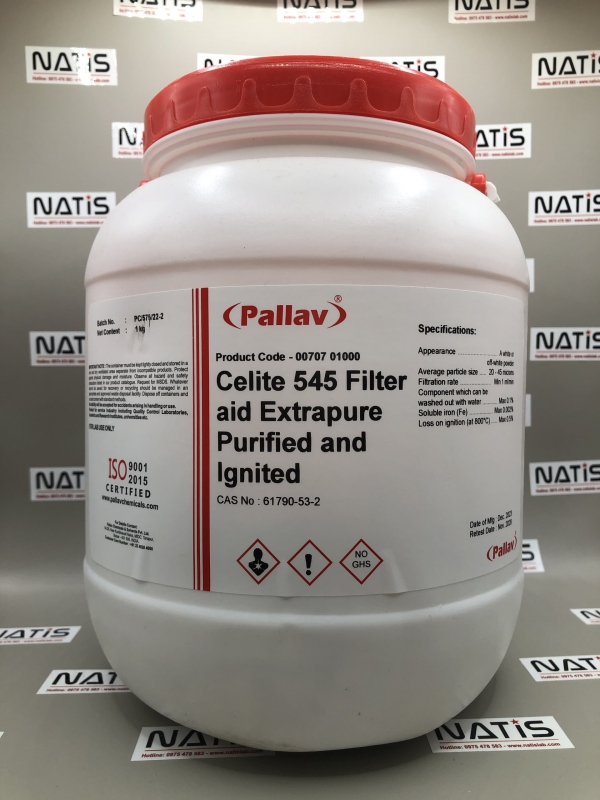 Hóa chất CELITE 545 FILTER AID EXTRAPURE PURIFIED AND IGNITED, hãng Pallav - Ấn Độ