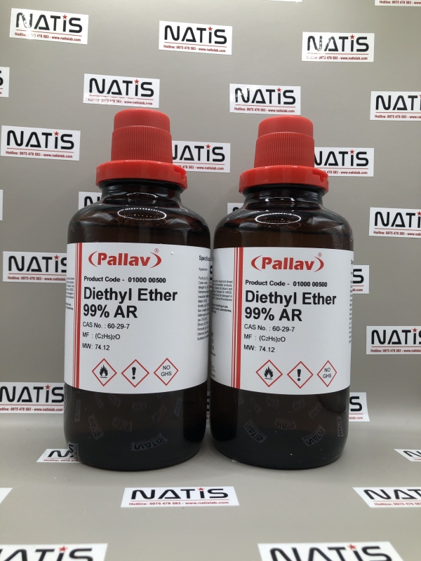 Hóa chất DIETHYL ETHER 99% AR, hãng Pallav - Ấn Độ