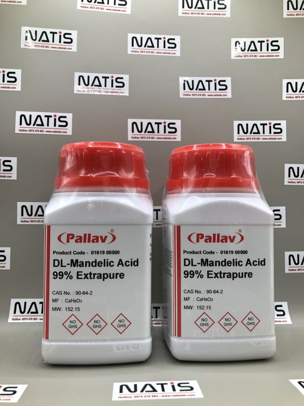 Hóa chất DL-MANDELIC ACID 99% EXTRAPURE, hãng Pallav - Ấn Độ