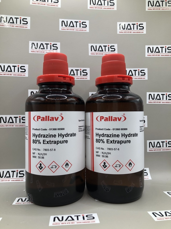 Hóa chất HYDRAZINE HYDRATE 80% EXTRAPURE, hãng Pallav - Ấn Độ