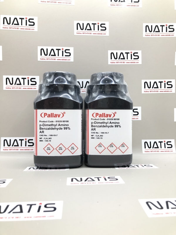 Hóa chất P-DIMETHYL AMINO BENZALDEHYDE 99% AR, hãng Pallav - Ấn Độ