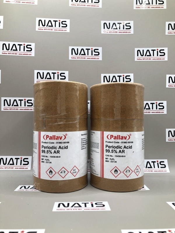 Hóa chất PERIODIC ACID 99.5% AR, hãng Pallav - Ấn Độ