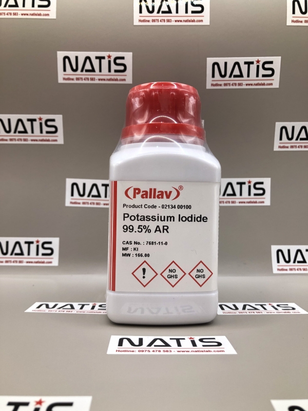 Hóa chất POTASSIUM IODIDE 99.5% AR, hãng Pallav - Ấn Độ