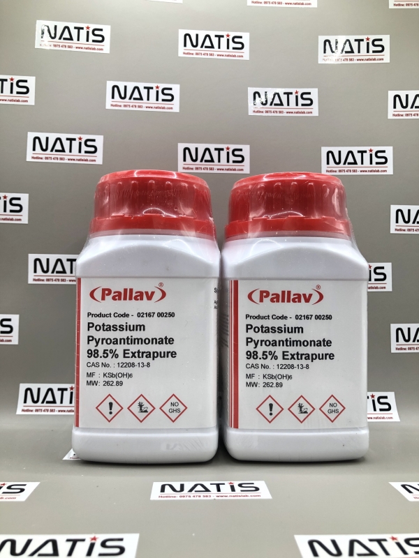 Hóa chất POTASSIUM PYROANTIMONATE 98.5% EXTRAPURE, hãng Pallav - Ấn Độ