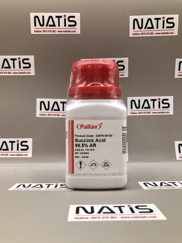 Hóa chất SUCCINIC ACID 99.5% AR, hãng Pallav - Ấn Độ