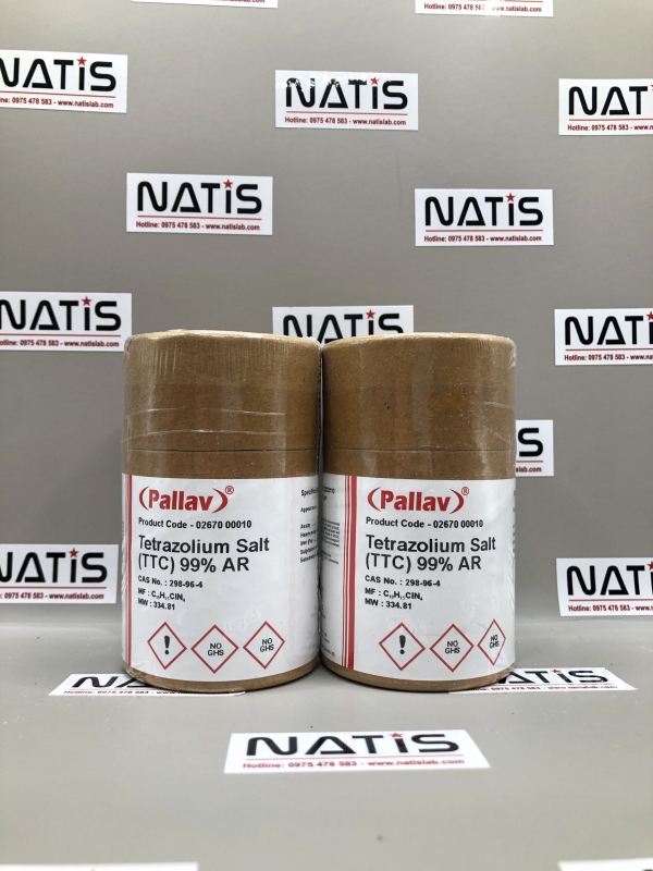 Hóa chất TETRAZOLIUM SALT (TTC) 99% AR, hãng Pallav - Ấn Độ