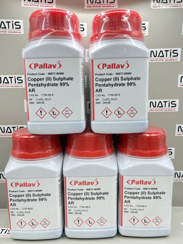 Hóa chất COPPER (II) SULPHATE PENTAHYDRATE 99% AR, hãng Pallav - Ấn Độ